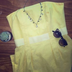 Lilly Pulitzer Lemon Yellow Dress Size 10 Cocktail